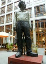 Germany, Berlin, Ebertstrasse, Palais am Pariser Platz, advertising statue in the courtyard of the restaurant